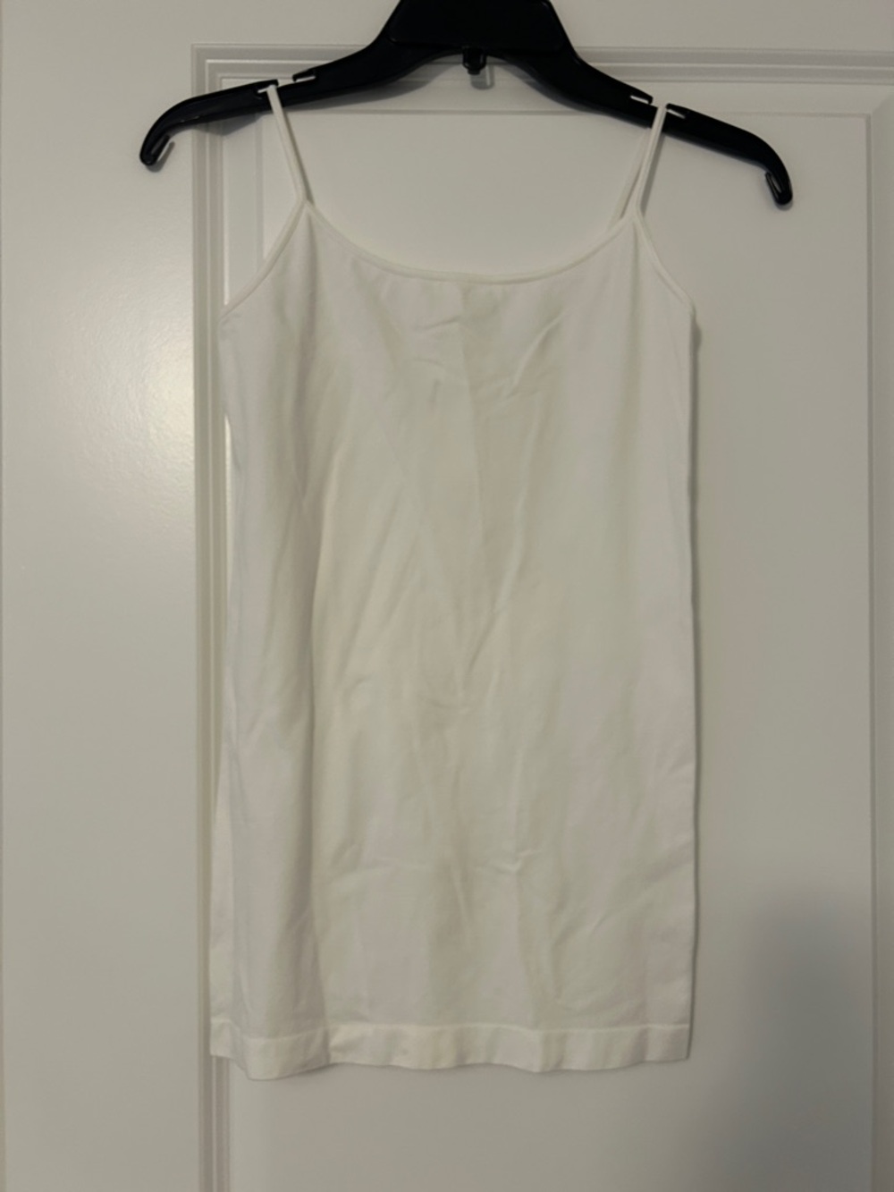 Skinnytees White Spaghetti Strap Tank Top